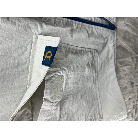 Disneyland Resort Windbreaker Jacket L Gray Blue Castle Graphic Hooded Zip Up - Picture 7 of 10